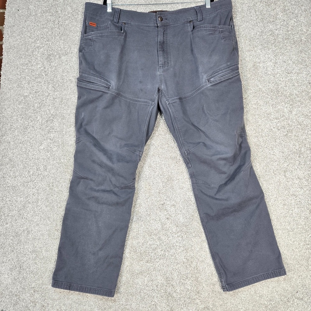 Brunt Pants Mens 44x32 Gray Utility Stretch Carpenter Workwear Torra distressed
